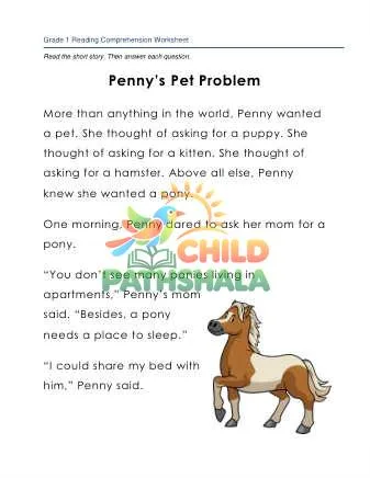 Preview of Story Pennys Pet Problem
