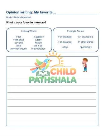 Preview of Opinion Writing Prompts