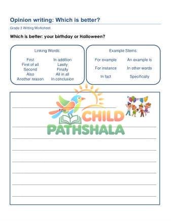 Opinion Writing Prompts