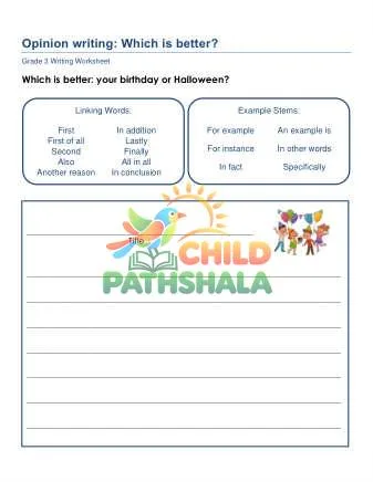 Preview of Opinion Writing Prompts