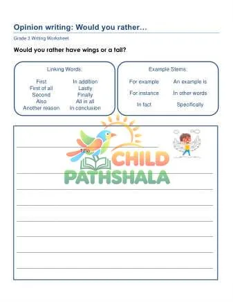 Preview of Opinion Writing Prompts Nqw