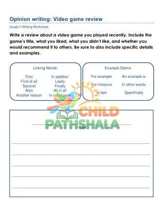 Preview of Opinion Writing Prompts Oga