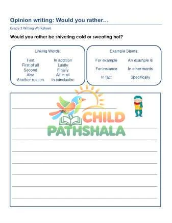 Preview of Opinion Writing Prompts Qqw