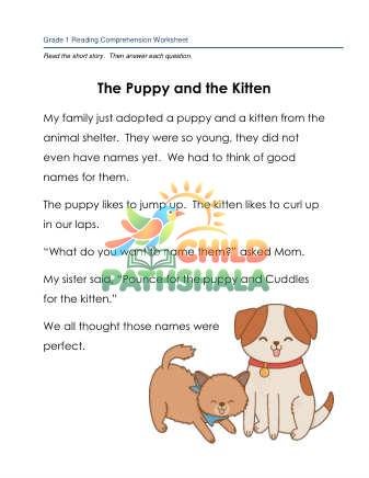 Preview of Story Puppy Kitten