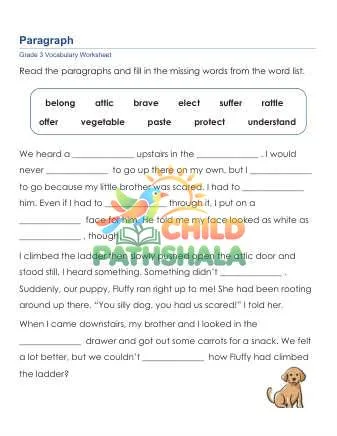 Preview of Paragraph Insert Words