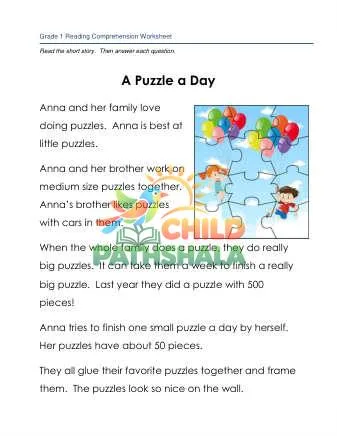 Preview of Story Puzzle Day
