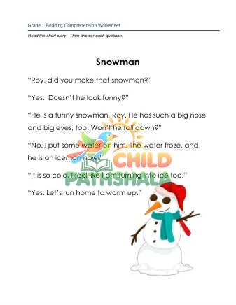 Preview of Story Snowman