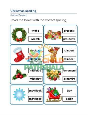 Preview of Christmas Spelling B