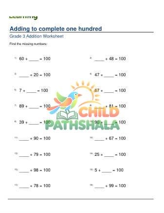 Adding Complete One Hundred B