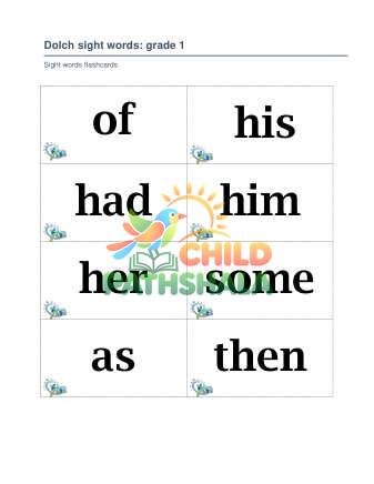 Preview of Dolch First Grade Sight Words