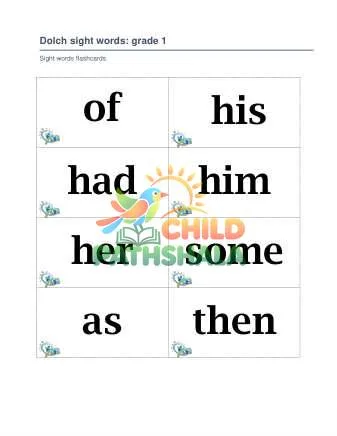 Preview of Dolch First Grade Sight Words