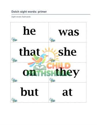 Preview of Dolch Primer Sight Words