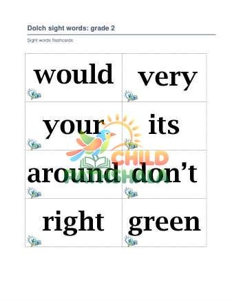 Preview of Dolch Second Grade Sight Words