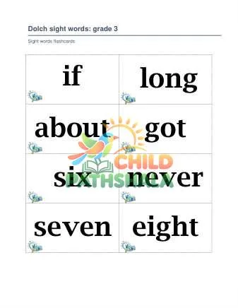 Preview of Dolch Third Grade Sight Words