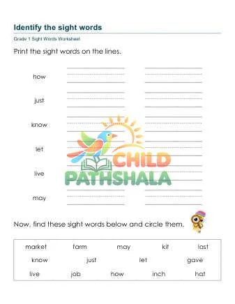 Preview of Identify Sight Words