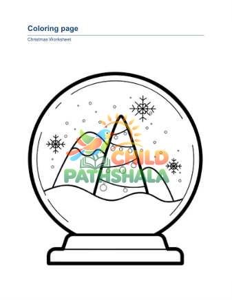 Preview of Christmas Coloring Page F