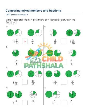 Preview of Comparing Mixed Numbers And Fractions