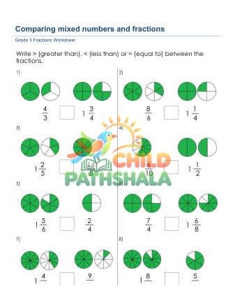 Comparing Mixed Numbers And Fractions D