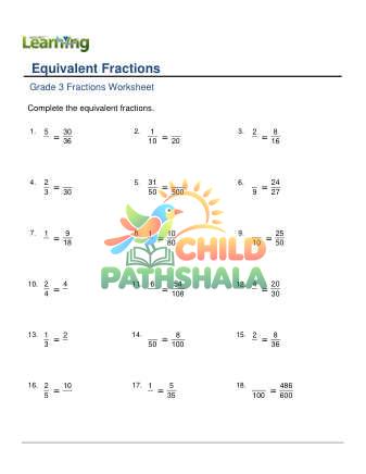 Preview of Equivalent Fractions D