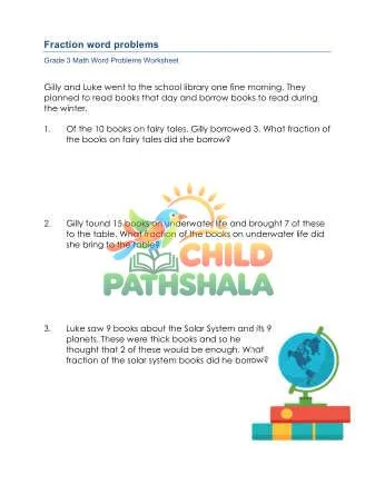 Preview of Fraction Word Problems