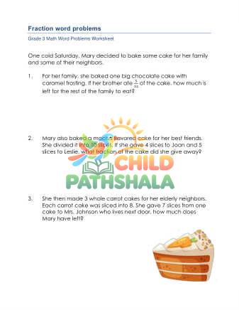 Preview of Fraction Word Problems