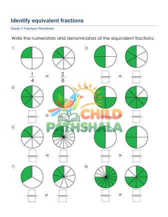 Preview of Identify Equivalent Fractions A