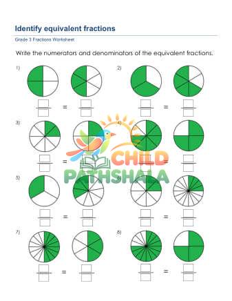 Preview of Identify Equivalent Fractions B