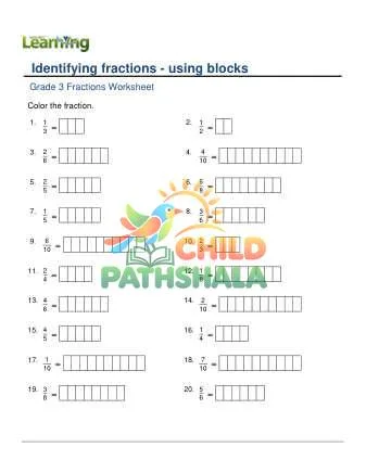 Preview of Identify Fractions Color