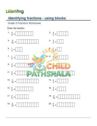 Identify Fractions Color B