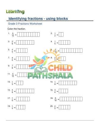 Identify Fractions Color F