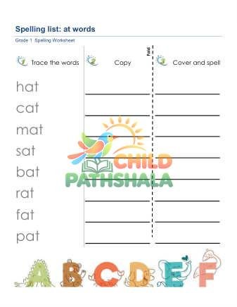 Spelling List At Words