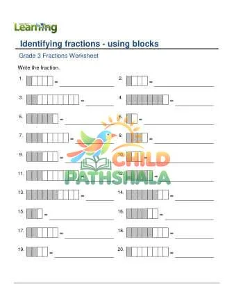 Preview of Identify Fractions Write