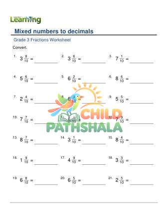 Preview of Mixed Numbers To Decimals C
