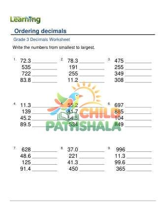 Order Decimals B