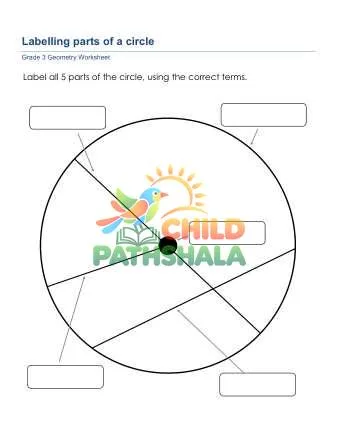 Preview of Geometry Circles Parts Labelling