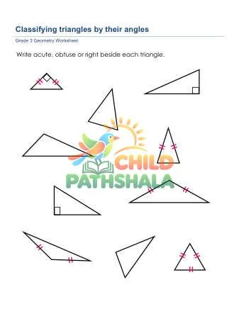 Preview of Geometry Classify Triangles Angles