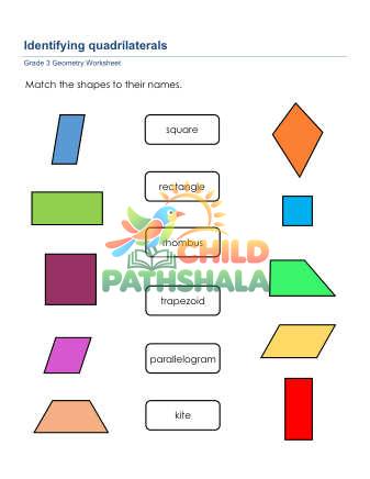 Preview of Geometry Identify Quadrilaterals A