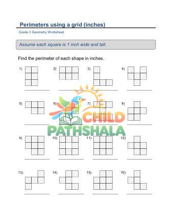 Preview of Geometry Perimeter Grid Inches A