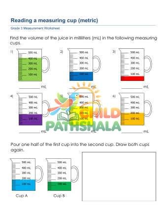 Preview of Capacity Reading Measuring Cup Metric