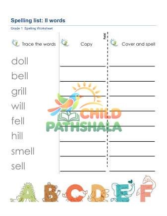 Preview of Spelling List Ll Words
