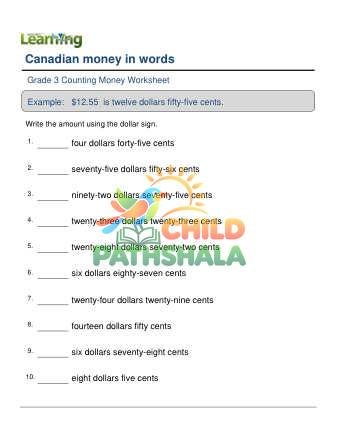 Money Canadian Words To Numbers A