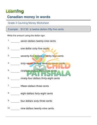 Money Canadian Words To Numbers B