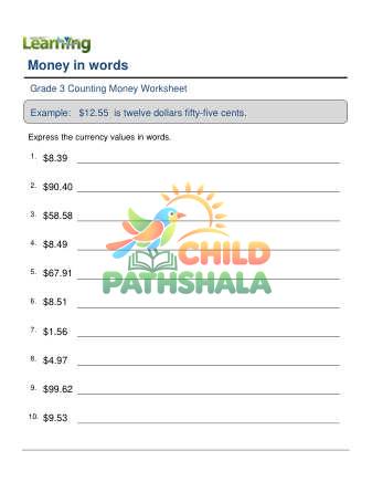 Preview of Money In Words A