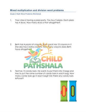 Preview of Mixed Multiplication And Division Word Problems A