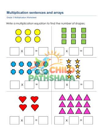 Preview of Multiplication Sentences Arrays A