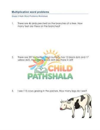 Preview of Multiplication Word Problems Sentences