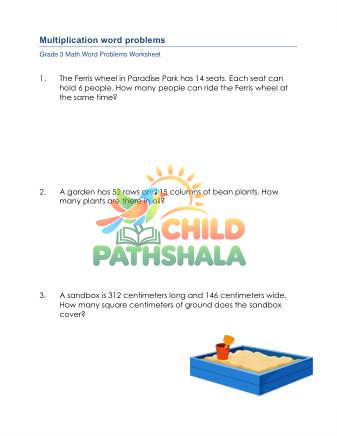 Preview of Multiplication Word Problems Sentences C