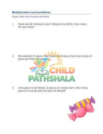 Preview of Multiplication Word Problems Sentences D