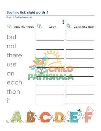 Spelling List Sight Words 4