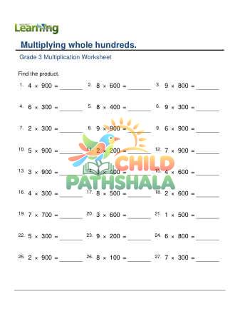 Preview of Multiply Whole Hundreds F